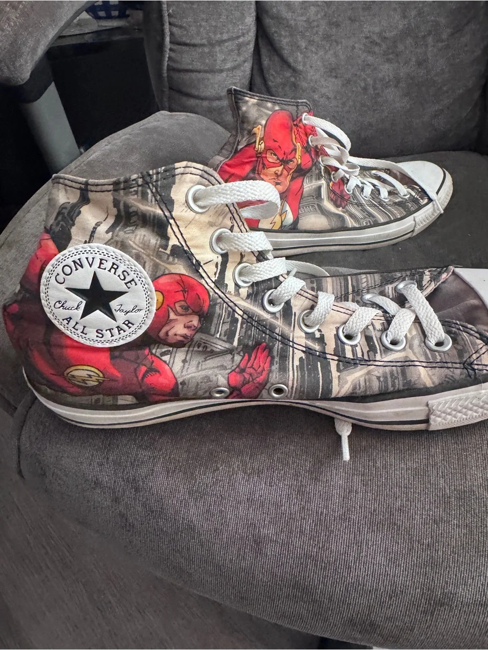 Rare Dc Comics Converse chuck Taylor high tops - The Flash 8 men’s 10 women’s